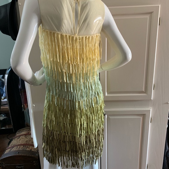 Cartise S8 yellowsgreen flapperstyle cocktaildress - Picture 3 of 5